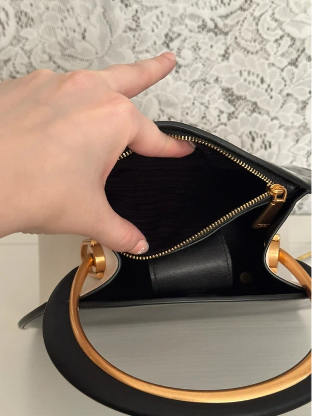Kate Spade Expo Colorblocked Top Handle Satchel KC937 Black Ivory Leather - Picture 10 of 11